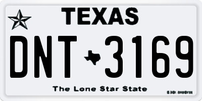 TX license plate DNT3169
