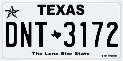 TX license plate DNT3172