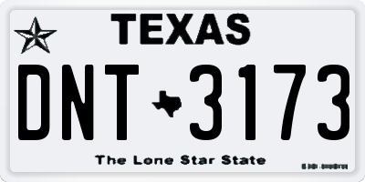 TX license plate DNT3173