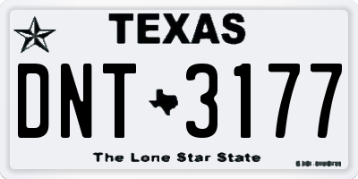 TX license plate DNT3177