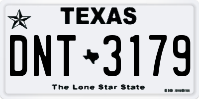 TX license plate DNT3179