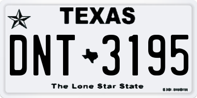 TX license plate DNT3195