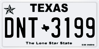 TX license plate DNT3199