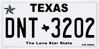 TX license plate DNT3202