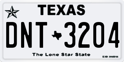 TX license plate DNT3204