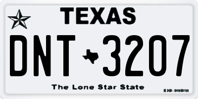 TX license plate DNT3207