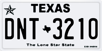 TX license plate DNT3210