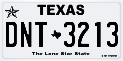 TX license plate DNT3213