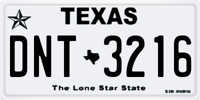 TX license plate DNT3216