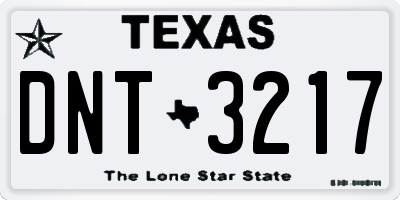 TX license plate DNT3217
