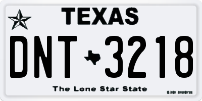 TX license plate DNT3218