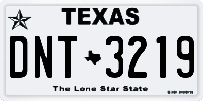 TX license plate DNT3219