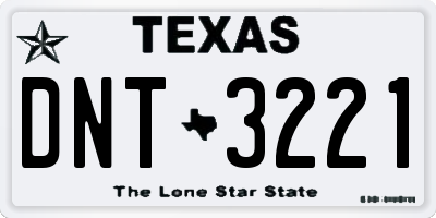 TX license plate DNT3221