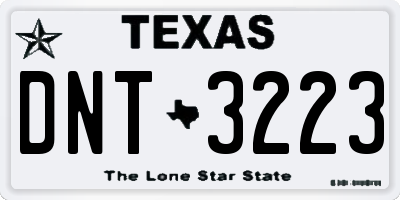 TX license plate DNT3223