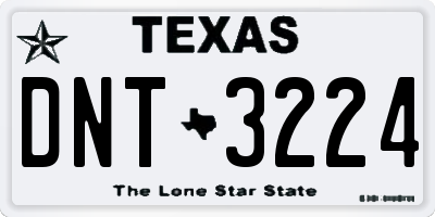 TX license plate DNT3224