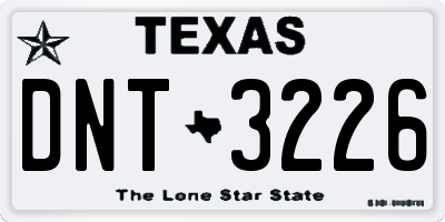 TX license plate DNT3226
