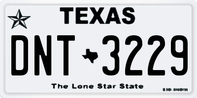 TX license plate DNT3229