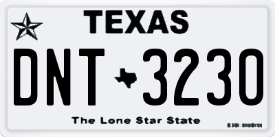 TX license plate DNT3230