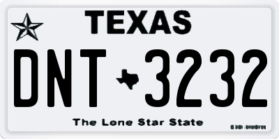 TX license plate DNT3232