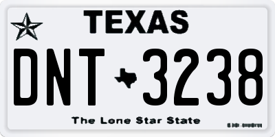 TX license plate DNT3238