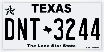TX license plate DNT3244