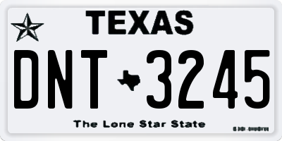 TX license plate DNT3245