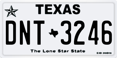 TX license plate DNT3246