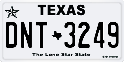 TX license plate DNT3249