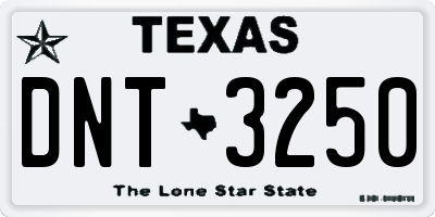 TX license plate DNT3250