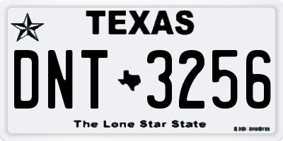 TX license plate DNT3256