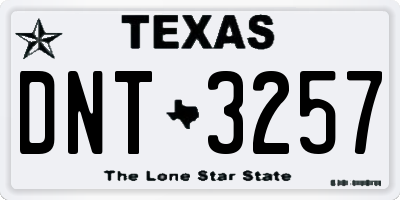 TX license plate DNT3257
