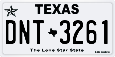 TX license plate DNT3261