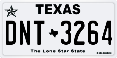 TX license plate DNT3264