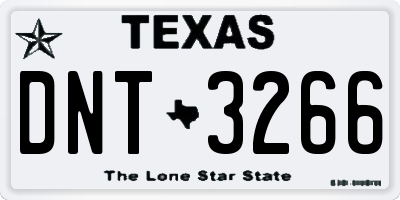 TX license plate DNT3266