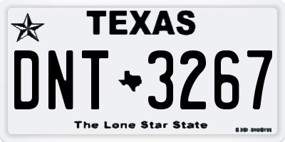 TX license plate DNT3267