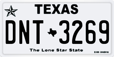 TX license plate DNT3269