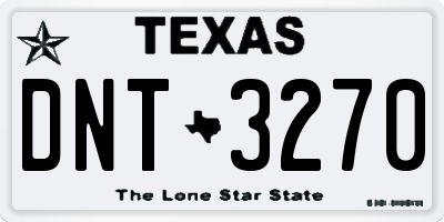 TX license plate DNT3270