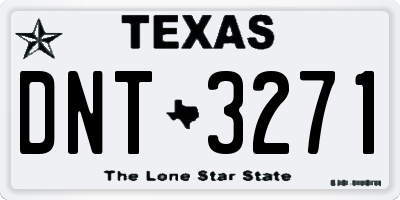TX license plate DNT3271