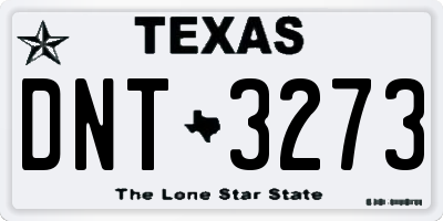 TX license plate DNT3273
