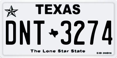 TX license plate DNT3274