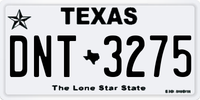 TX license plate DNT3275