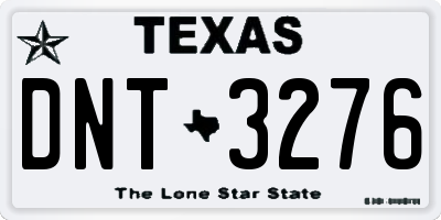TX license plate DNT3276