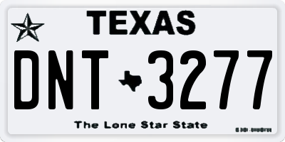 TX license plate DNT3277