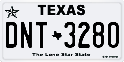 TX license plate DNT3280