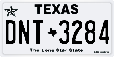 TX license plate DNT3284