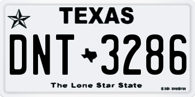 TX license plate DNT3286