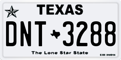 TX license plate DNT3288