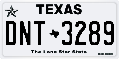 TX license plate DNT3289