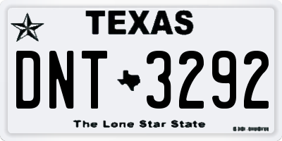 TX license plate DNT3292