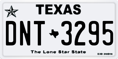 TX license plate DNT3295